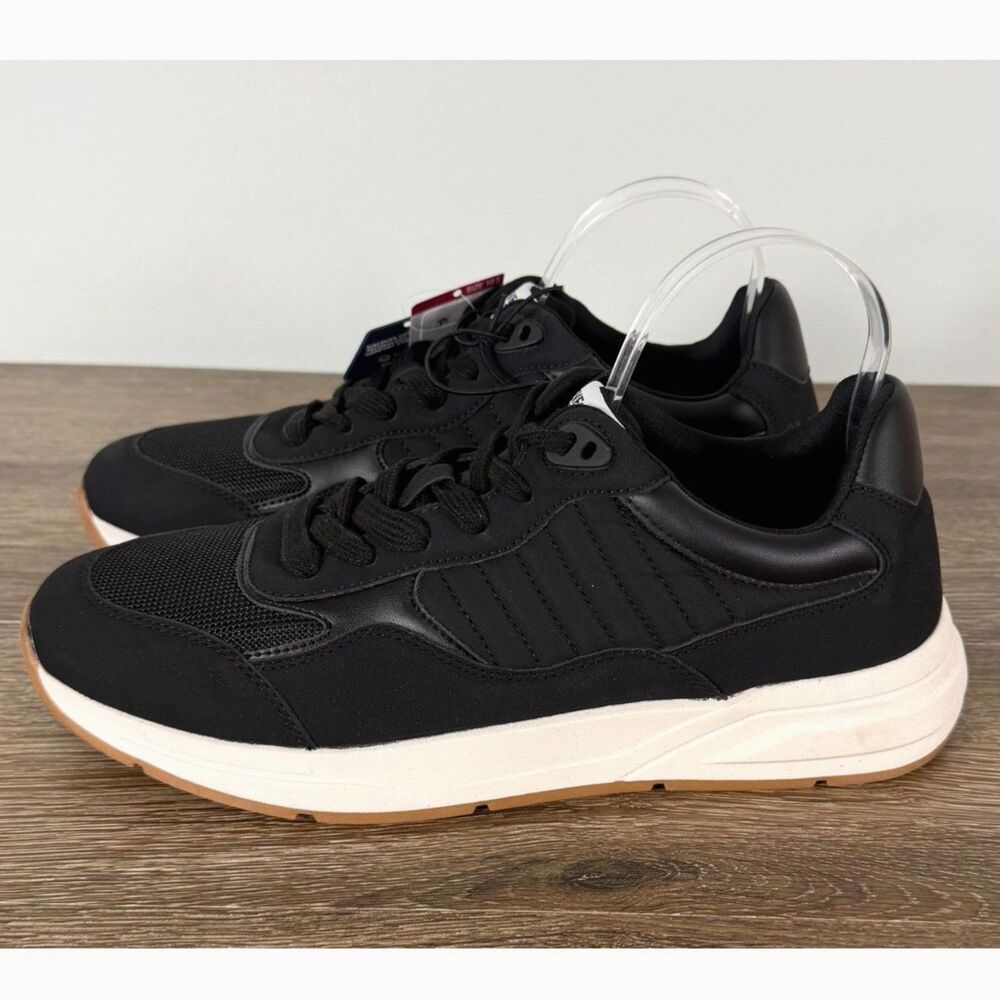 Steve Madden Varick Sneakers Mens 10.5 Black Ortholite Comfort NIB